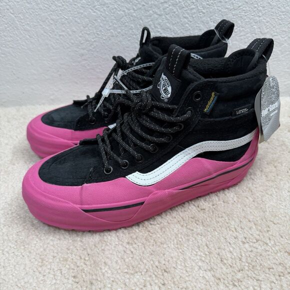 NWT Vans SK8 Hi Dip MTE-2 Hiking Boots Size 8 Pink Black Suede Shoes - Picture 1 of 12